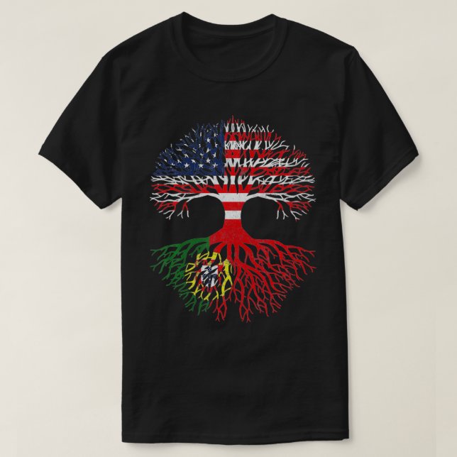 American Portuguese Portugal Roots  T-Shirt (Design Front)