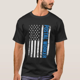 American Postal Worker Usa Flag Mail Mail 4Th Of J T-Shirt