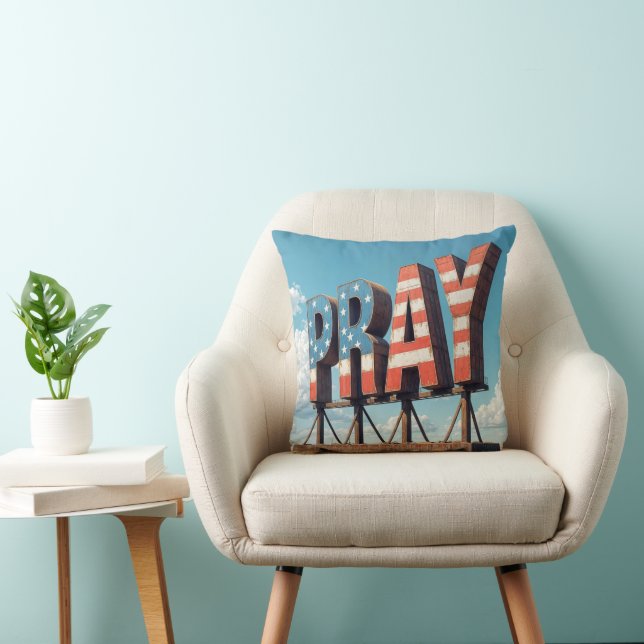 American PRAY Billboard On Farmland Cushion (Chair)