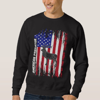 American Predator Patriotic American Flag ELK Hunt Sweatshirt