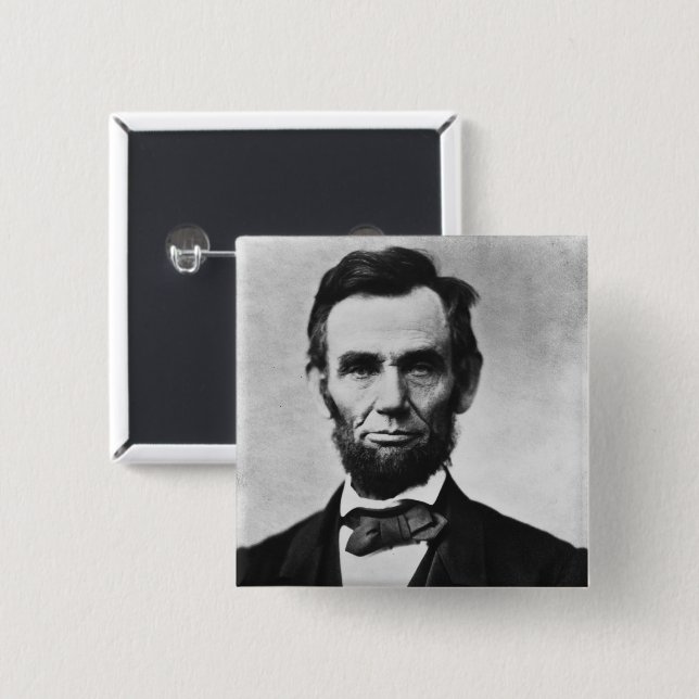 American President Abraham Lincoln, Civil War  15 Cm Square Badge (Front & Back)