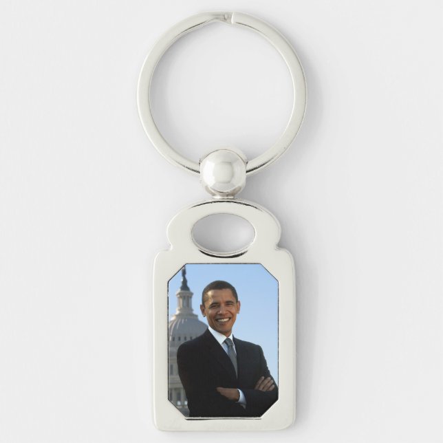 American President Barack Obama as US Senator  Key Ring (Front)