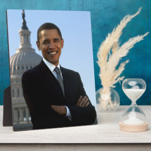 American President Barack Obama as US Senator Plaque