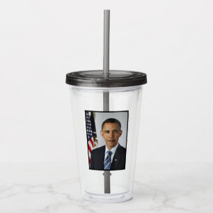 American President Barack Obama at White House Acrylic Tumbler
