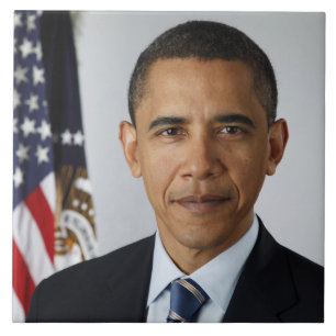 American President Barack Obama at White House Ceramic Tile