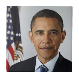 American President Barack Obama at White House Ceramic Tile