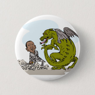 American President Barack Obama Knight Dragon 6 Cm Round Badge