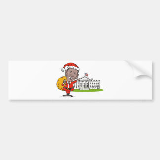 American President Barack Obama Santa Claus Bumper Sticker