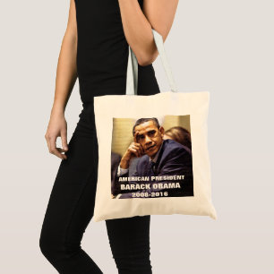 AMERICAN PRESIDENT, BARACK OBAMA tote bag