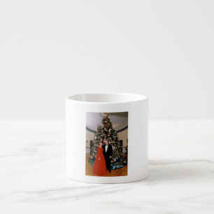 American President Bill Clinton Christmas Card  Espresso Cup