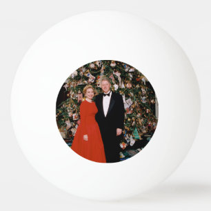 American President Bill Clinton Christmas Card  Ping Pong Ball