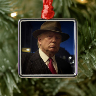 American President Donald Trump Godfather Metal Ornament