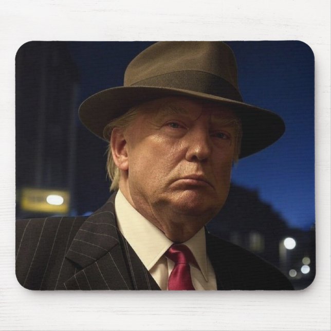 American President Donald Trump Godfather Mouse Pad (Front)