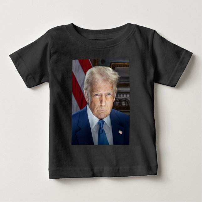 American President Donald Trump Photo 2025 Baby T-Shirt (Front)