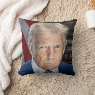 American President Donald Trump Photo 2025 Cushion