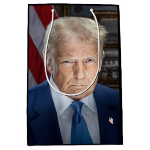 American President Donald Trump Photo 2025 Medium Gift Bag