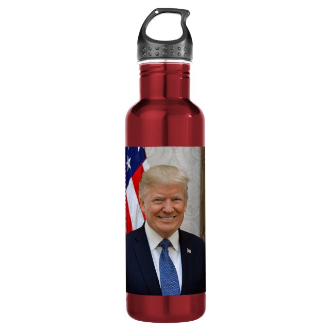 American President Donald Trump White House 710 Ml Water Bottle (Front)