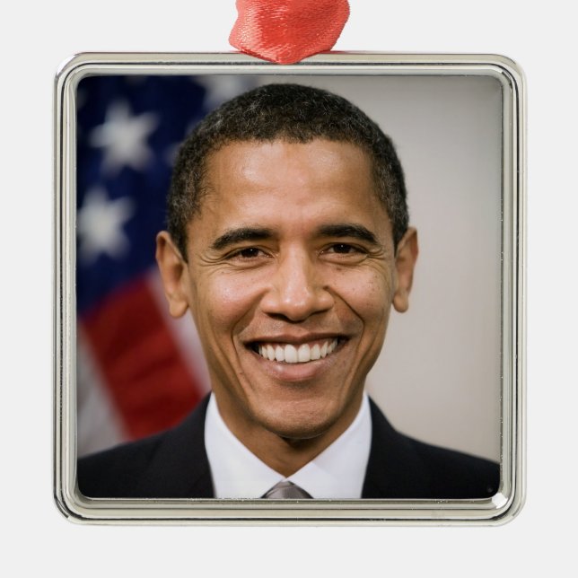 American President Elect Barack Obama  Metal Ornament (Front)