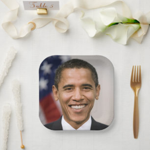 American President Elect Barack Obama Paper Plate