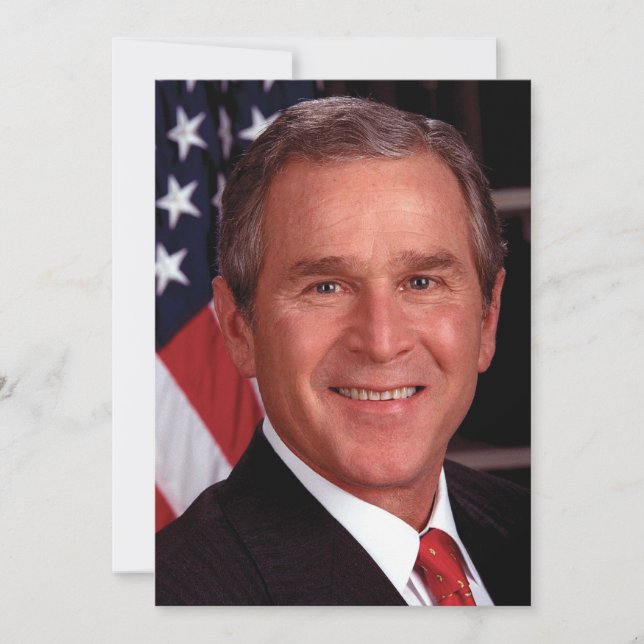 American President George Bush Christmas Card (Front)