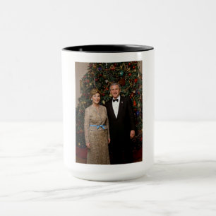 American President George Bush Christmas Card Mug