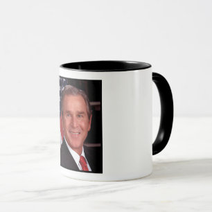 American President George Bush Christmas Card Mug