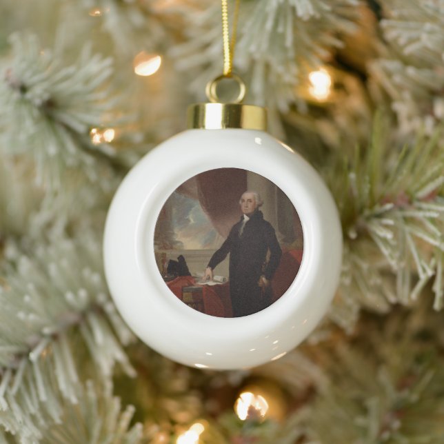 American President George Washington Lansdowne  Ceramic Ball Christmas Ornament (Tree)