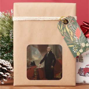 American President George Washington Lansdowne  Square Sticker