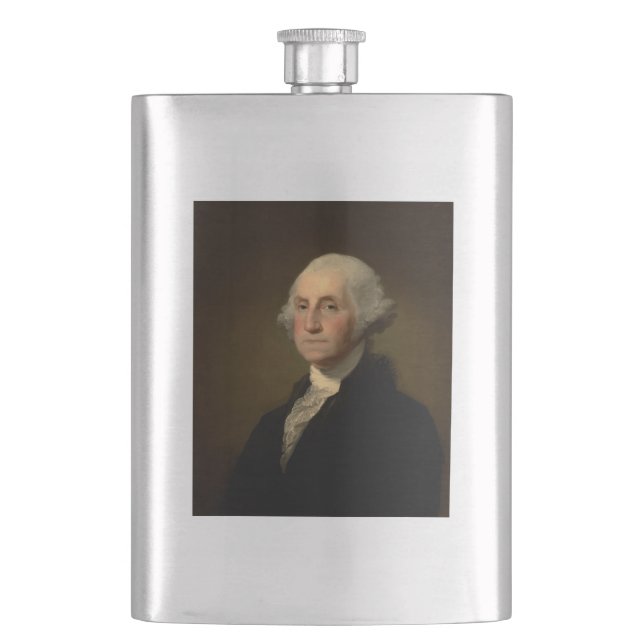 American President George Washington, Stuart Hip Flask (Front)