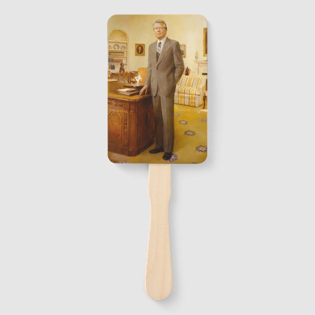 American President James Earl Carter Oval Office Hand Fan (Front)