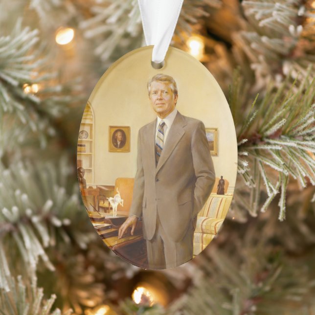 American President James Earl Carter Oval Office Ornament (Tree)