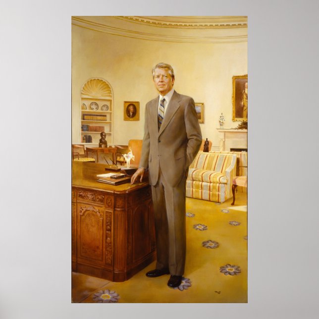 American President James Earl Carter Oval Office Poster (Front)