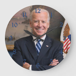 American President Joe Biden as Senator Large Clock