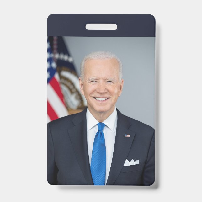American President Joe Biden White House Photo  ID Badge (Front)