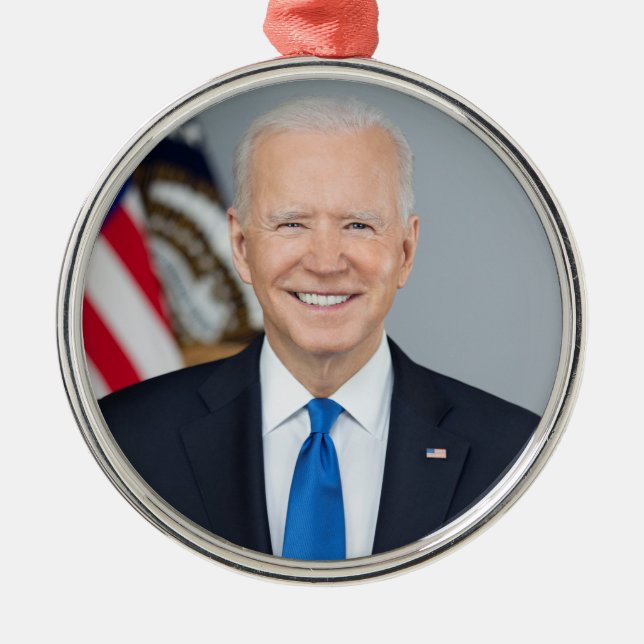 American President Joe Biden White House Photo  Metal Ornament (Front)