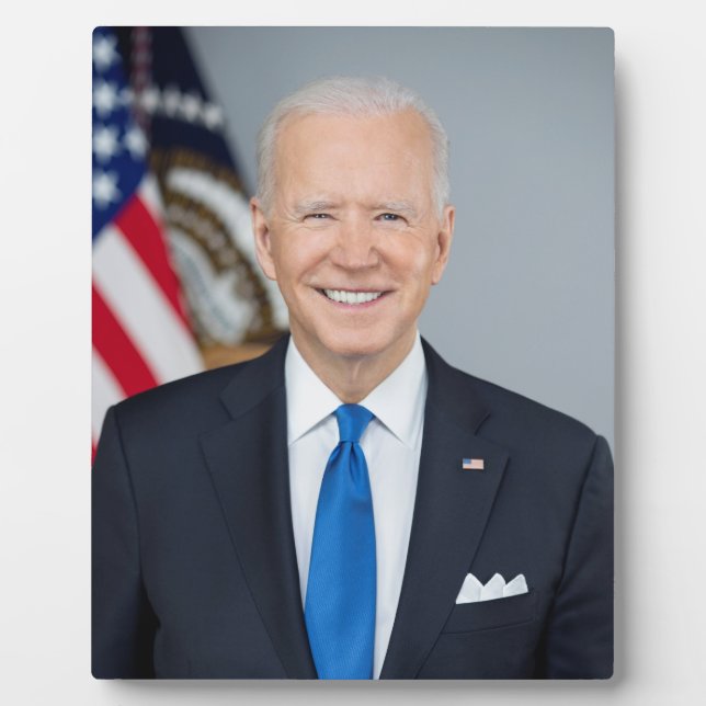 American President Joe Biden White House Photo  Plaque (Front)
