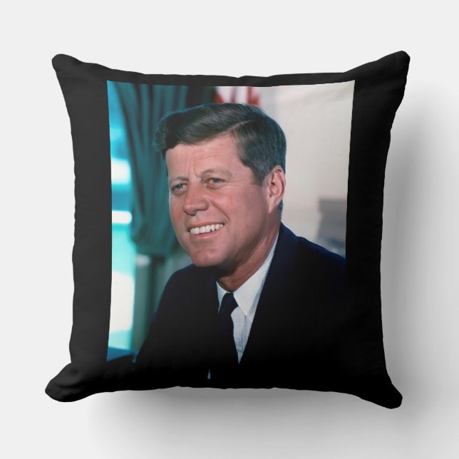 American President John F. Kennedy in Oval Office Cushion (Front)