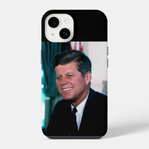 American President John F. Kennedy in Oval Office iPhone 14 Case
