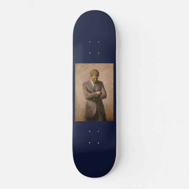 American President John Kennedy Painted Portrait  Skateboard (Front)