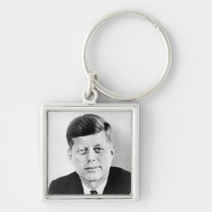 American President John Kennedy Presidential Photo Key Ring