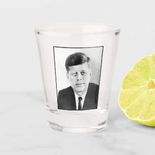 American President John Kennedy Presidential Photo Shot Glass