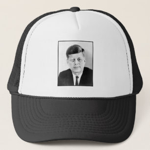 American President John Kennedy Presidential Photo Trucker Hat
