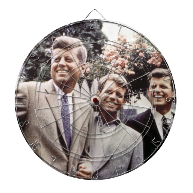 American President John Kennedy & Robert & Ted Dartboard (Front)