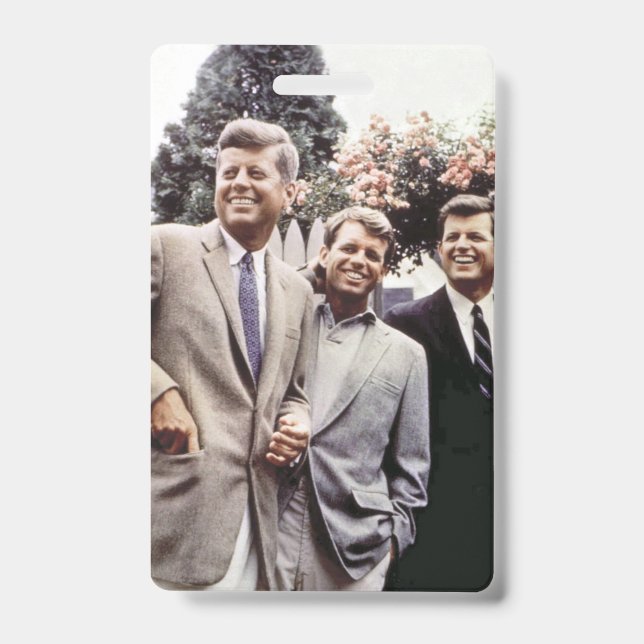 American President John Kennedy & Robert & Ted ID Badge (Front)