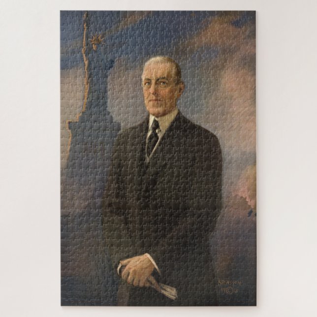 American President Woodrow Wilson & Liberty Jigsaw Puzzle (Vertical)