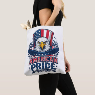 American Pride Bald Eagle Patriotic Tote Bag