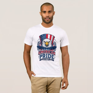 American Pride Bald Eagle Uncle Sam Hat Patriotic T-Shirt