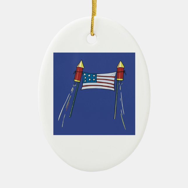 American Pride Ceramic Tree Decoration (Front)