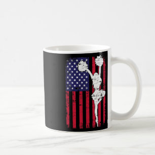 American Pride Cheerleading Cheering Us Flag Cheer Coffee Mug