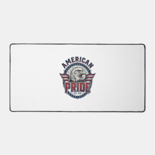 American Pride Eagle Vintage Patriotic Design_1 Desk Mat